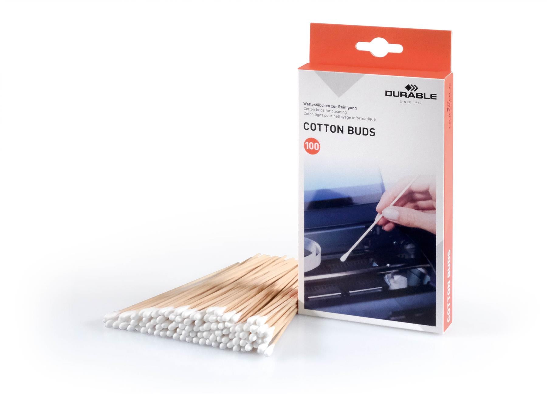 Durable Biodegradable Wooden Cotton Buds | 100 Extra Long Swabs