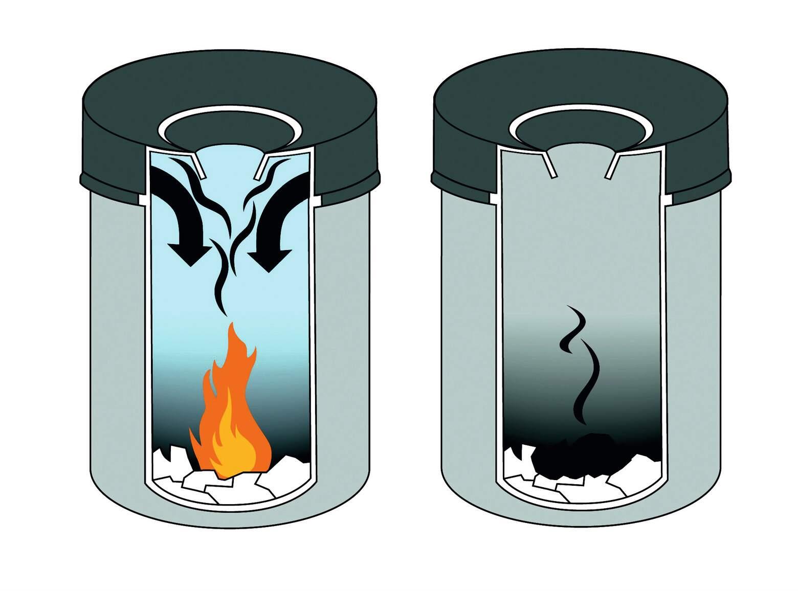 Durable Fire Extinguishing Metal Waste Bin | TUV Certified | 30L | Grey