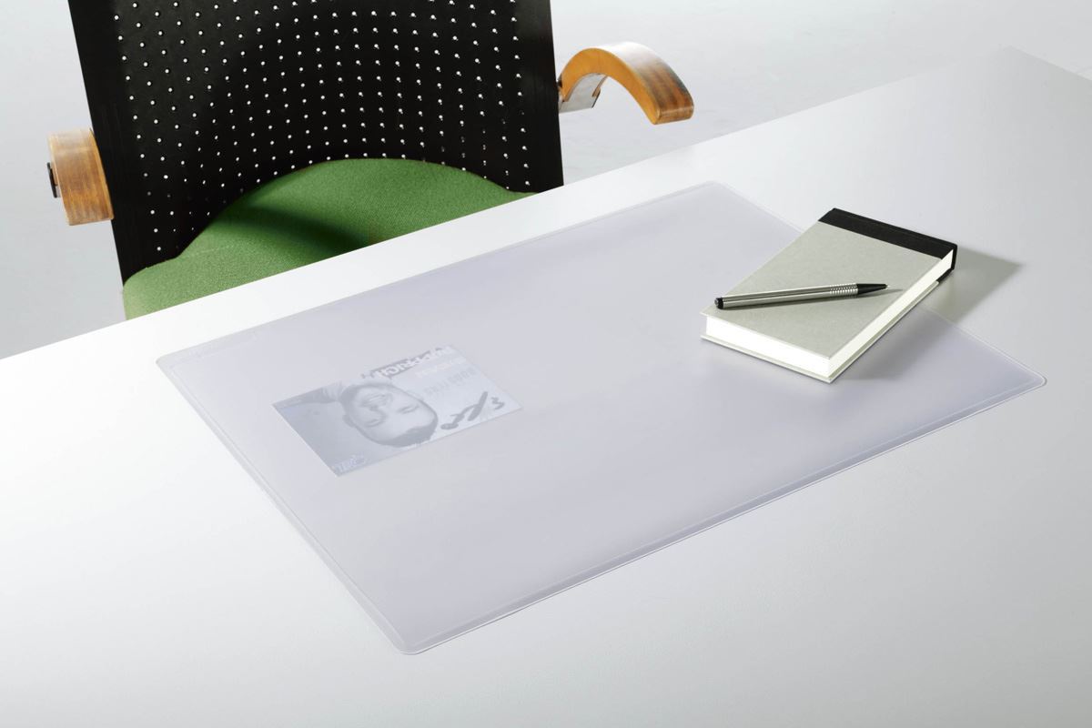 Durable DURAGLAS Clear Waterproof Non-Slip Desk Pad Protector Mat | 53 x 40 cm