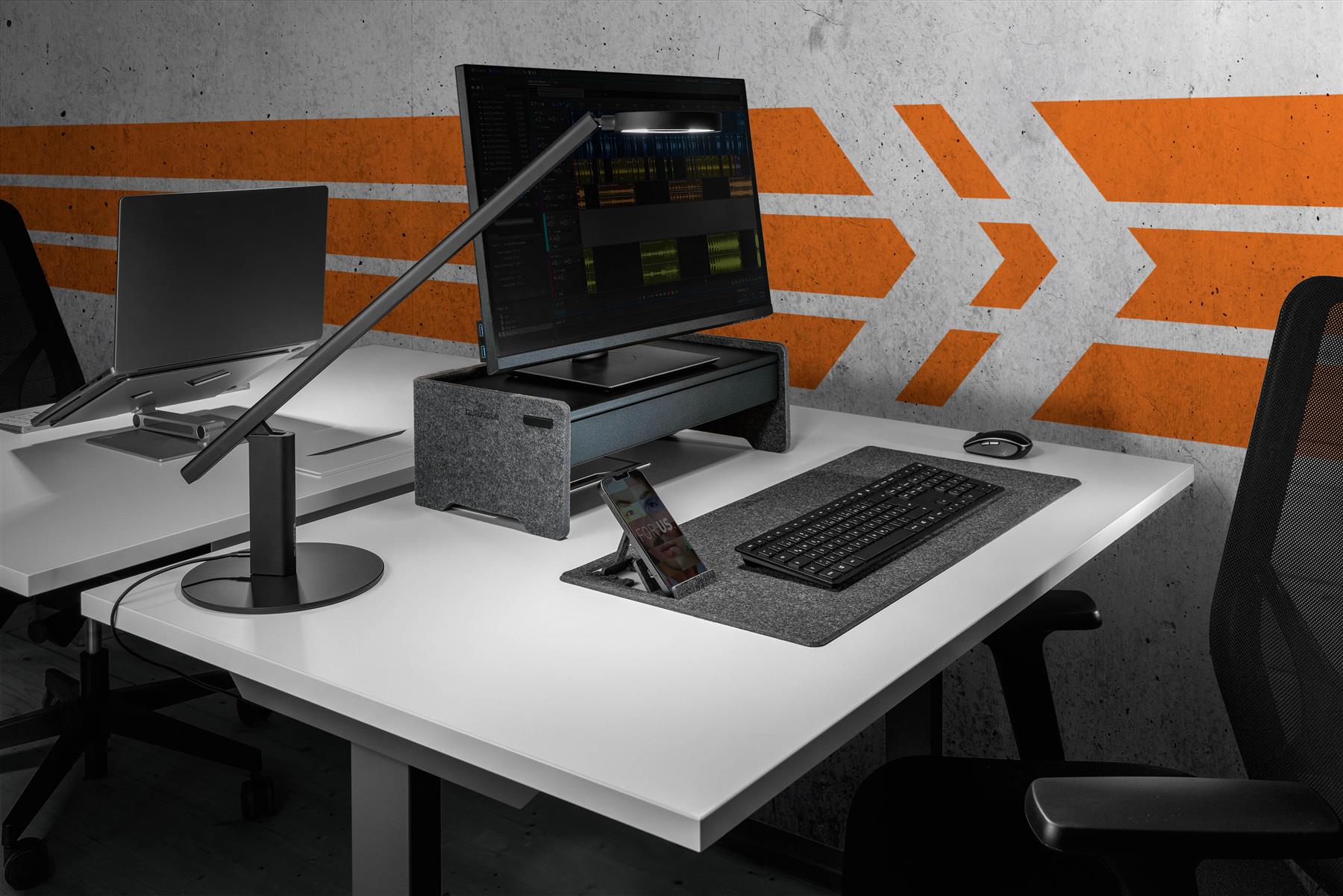 Durable Felt Lined Metal Drawer for Monitor Riser Stand | 47 x 22 cm