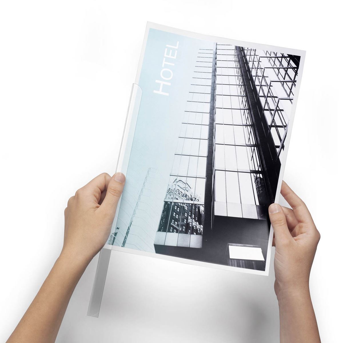 Durable SPINE BAR 80 Sheet Binding Bar for Unpunched Docs | 25 Pack | A4 Clear