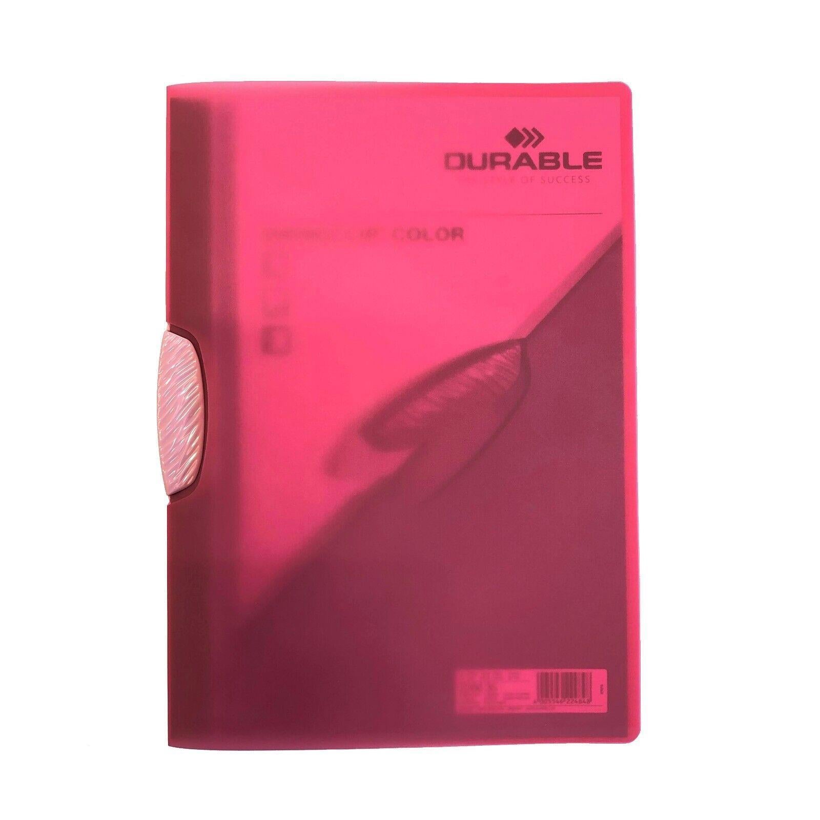 Durable SWINGCLIP 30 Document Swing Clip File Folder | 5 Pack | A4 Crimson