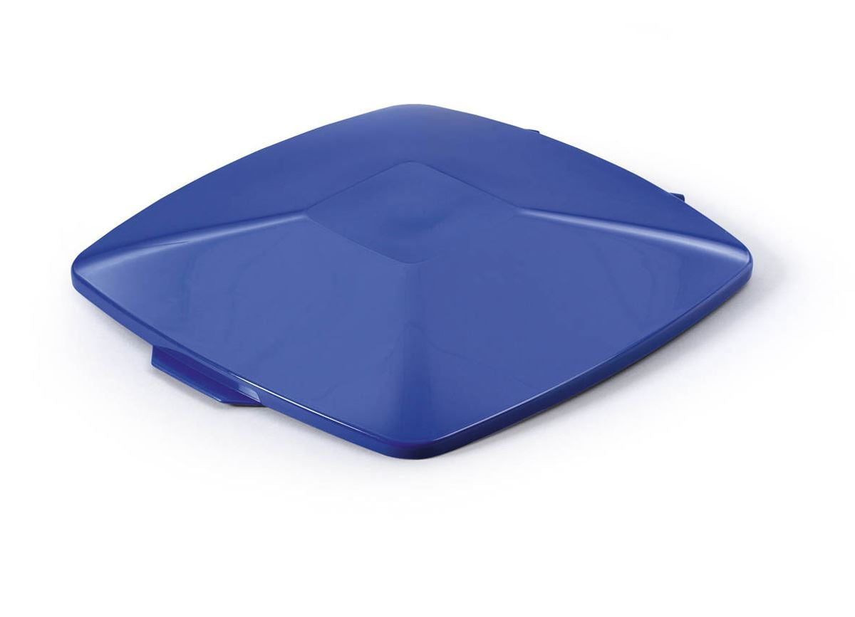 Durable DURABIN Square 40L Hinged Lid | Strong Recycling Waste Bin Lid | Blue