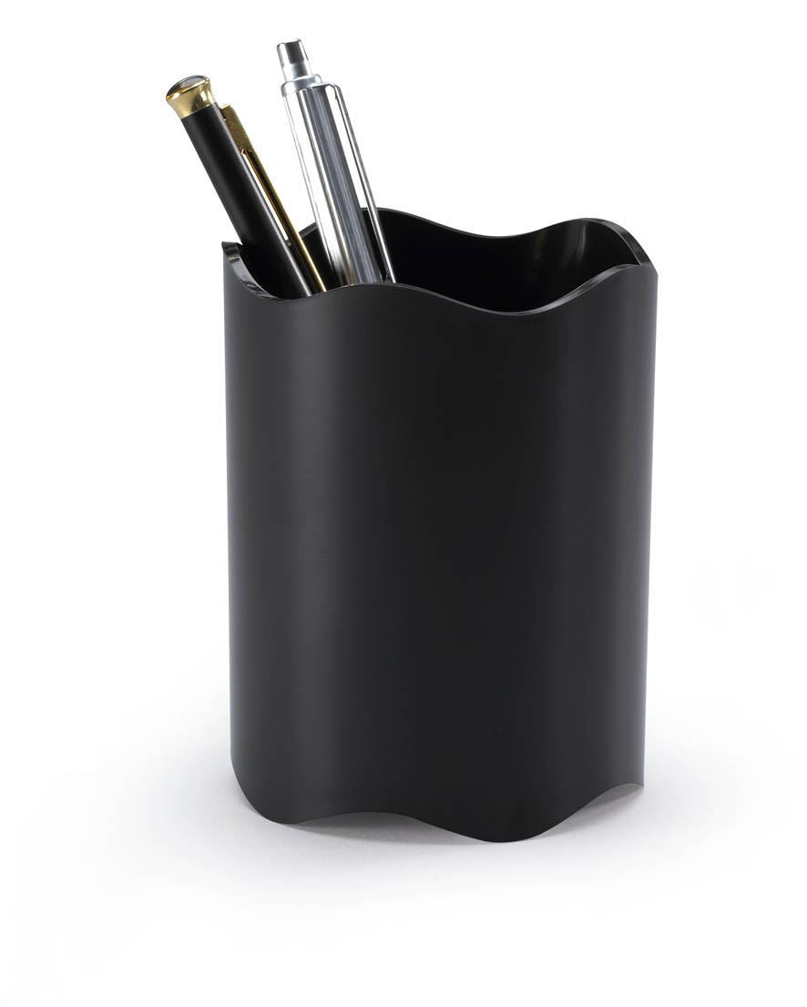 Durable TREND Pen Pot Pencil Holder Desk Tidy Organizer Cup | Black