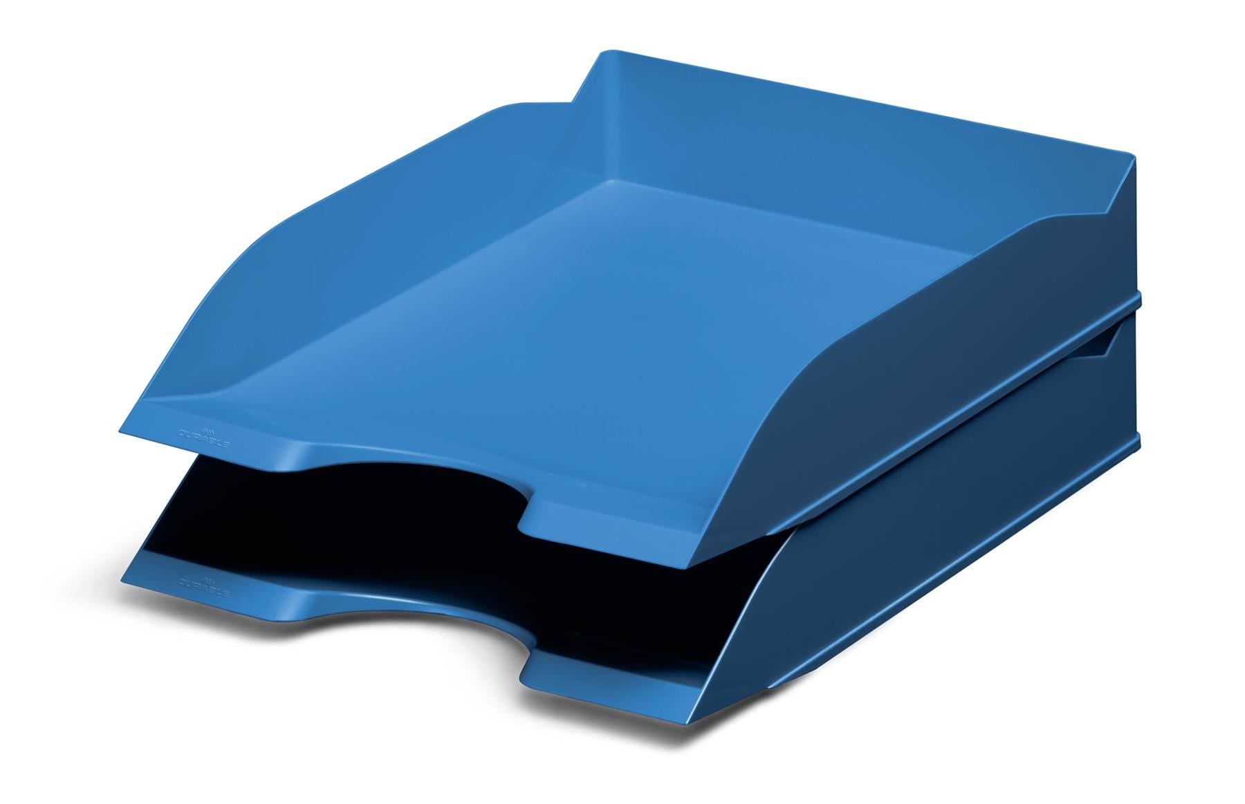 Durable ECO Recycled Plastic Stackable Letter Tray Document File | A4+ Blue