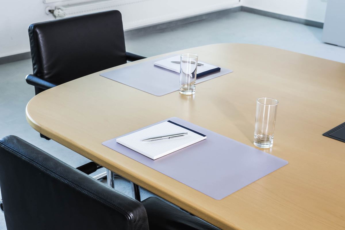 Durable DURAGLAS Clear Waterproof Non-Slip Desk Pad Protector Mat | 42 x 30 cm