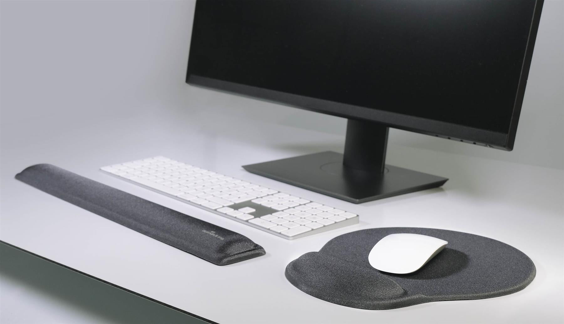 Durable Ergonomic Soft Touch Keyboard Gel Wrist Rest Support | 46 x 6 cm | Grey