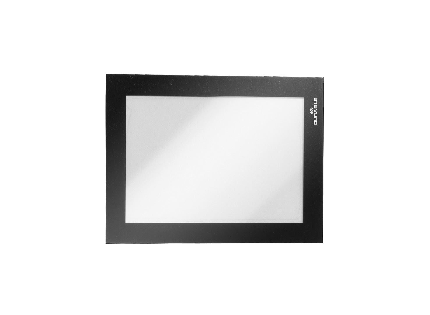Durable DURAFRAME Self Adhesive Magnetic Signage Frame | 2 Pack | A6 Black
