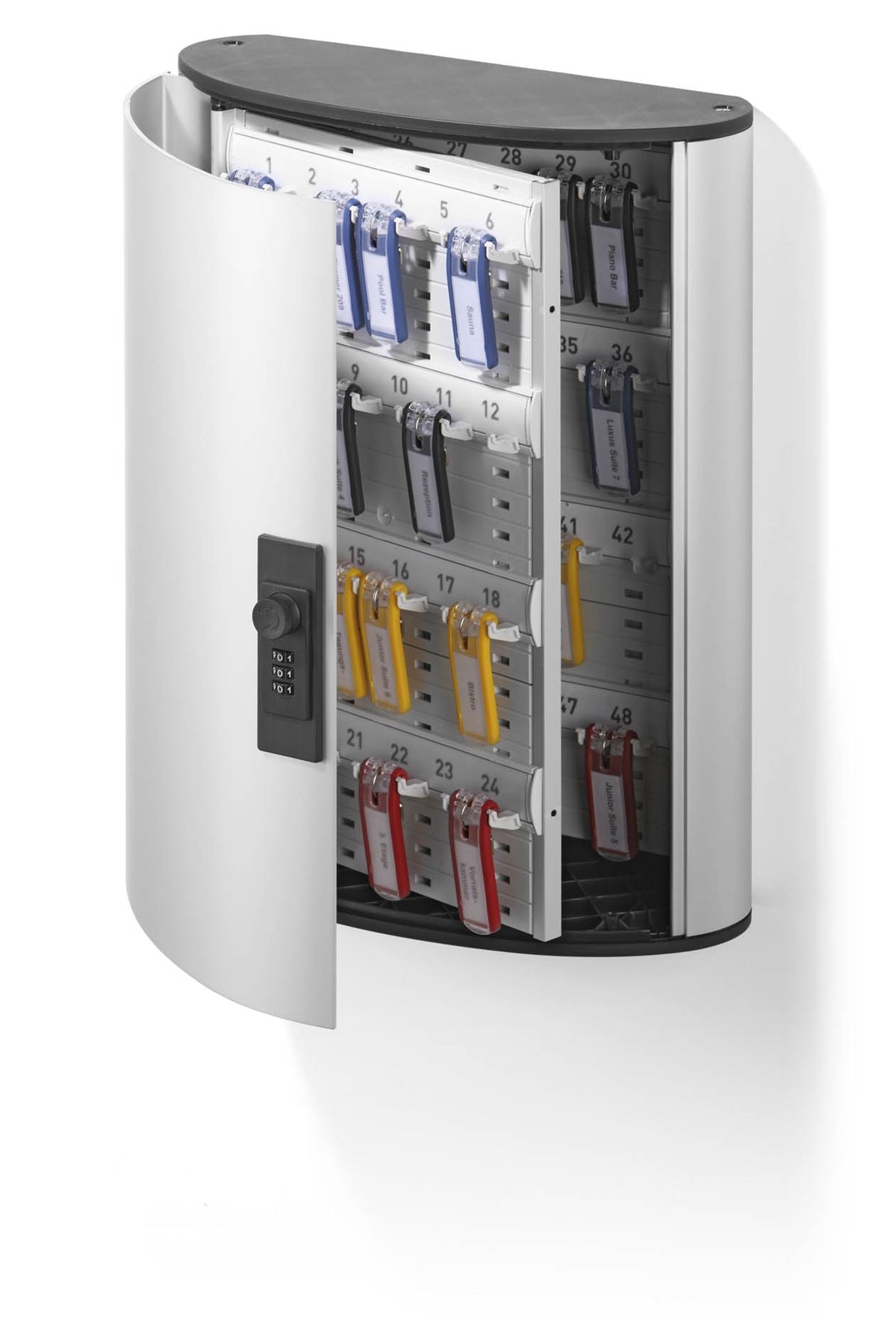 Durable Key Safe 48 Combination Lock Box | Holds 48 Keys | Includes 6 Key Clips