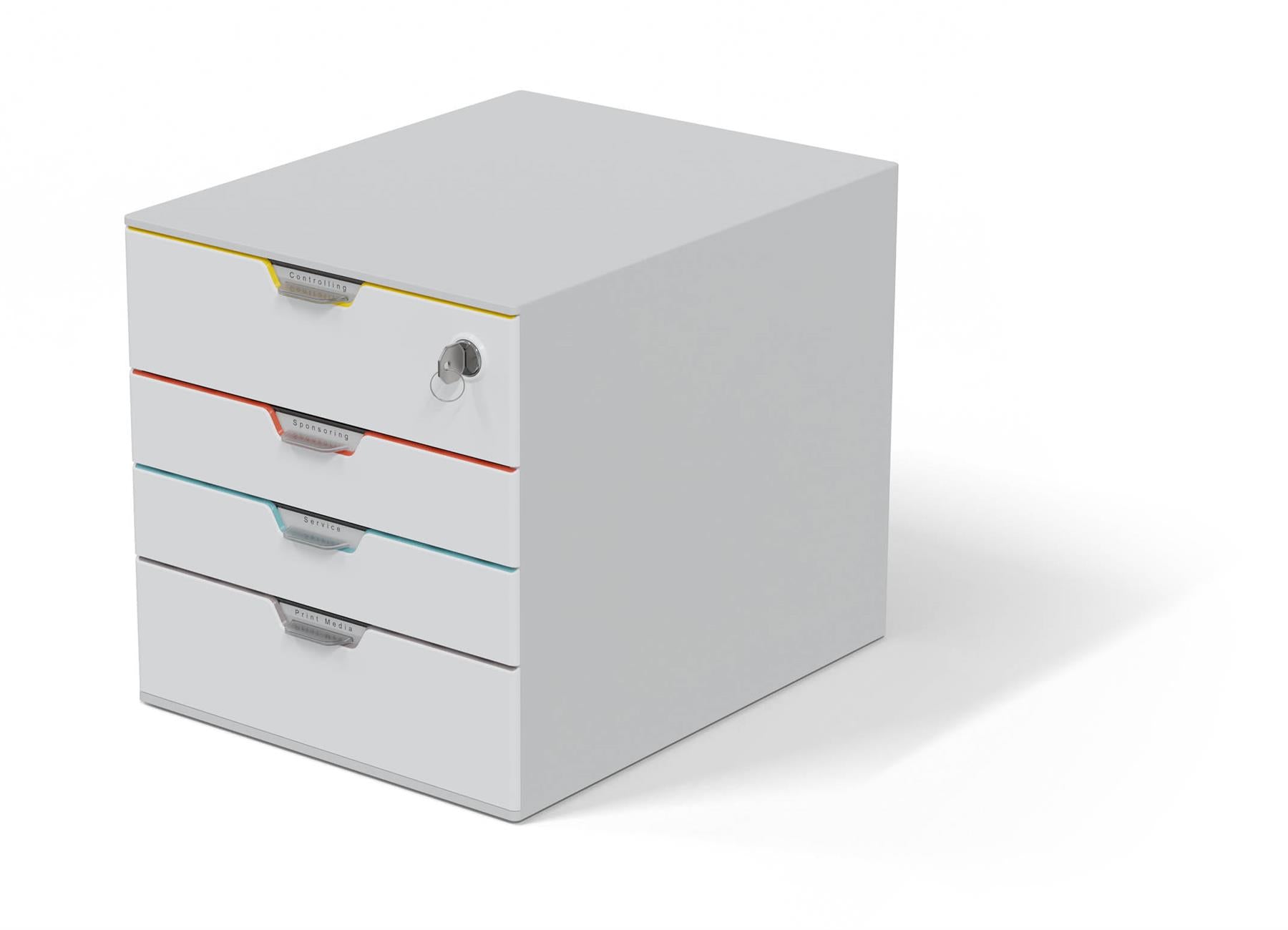 Durable VARICOLOR MIX SAFE Lockable Desktop Organiser 4 Drawer Storage | A4+