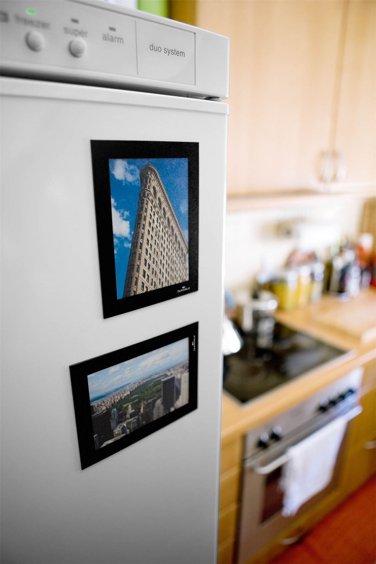 Durable DURAFRAME Self Adhesive Magnetic Signage Frame | 2 Pack | A6 Black