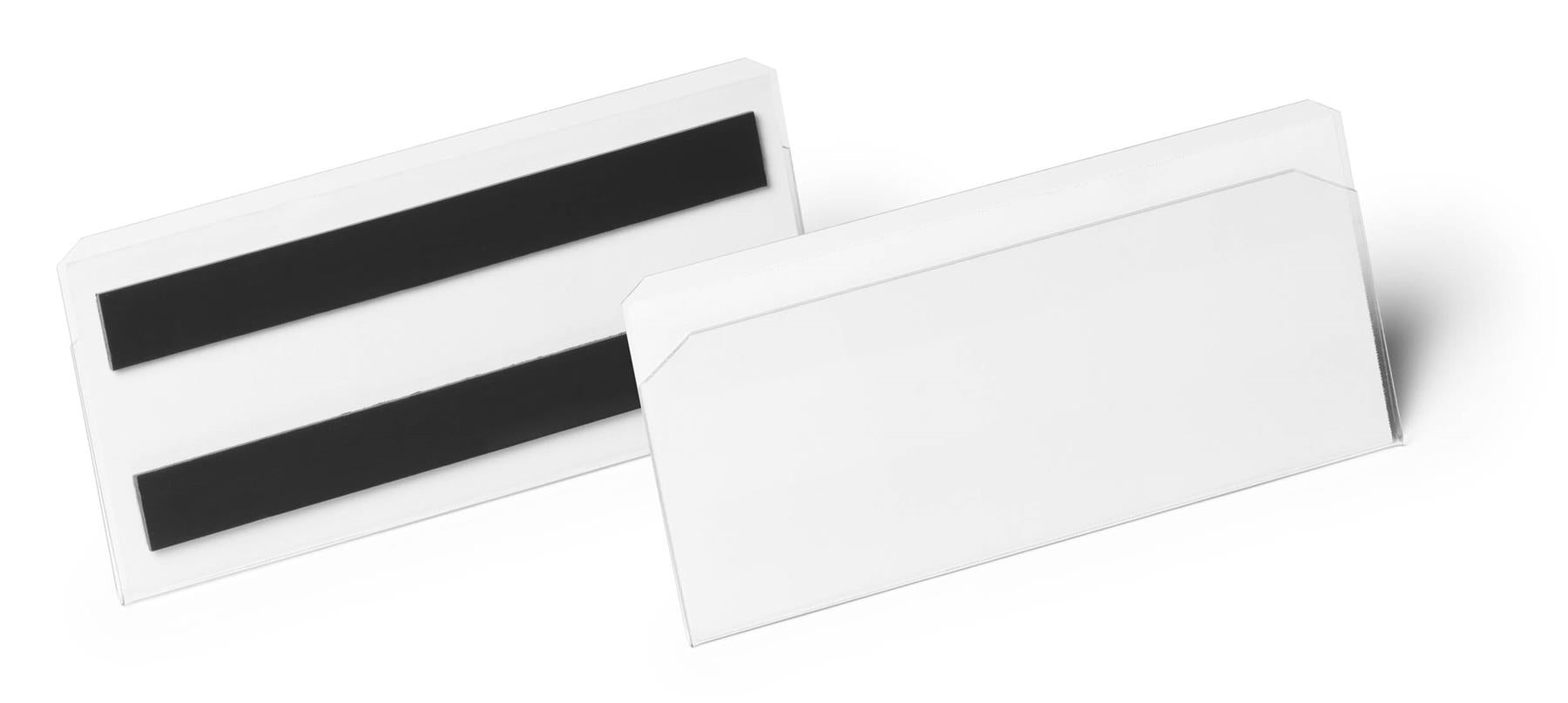 Durable Magnetic Ticket Label Holder Document Pocket | 10 Pack | 150 x 67mm