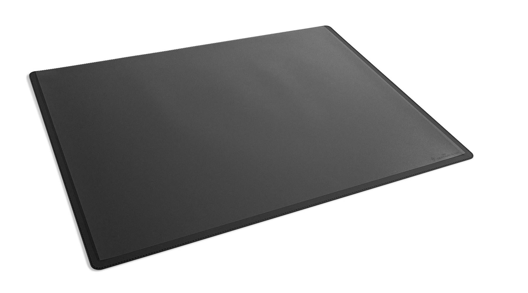 Durable Desk Mat PP with Transparent Overlay 530x400mm Black