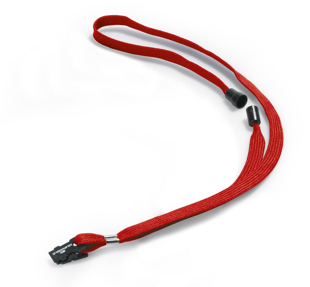 Durable Soft Neck Lanyards with Clip and Safety Release | 10 Pack | Red