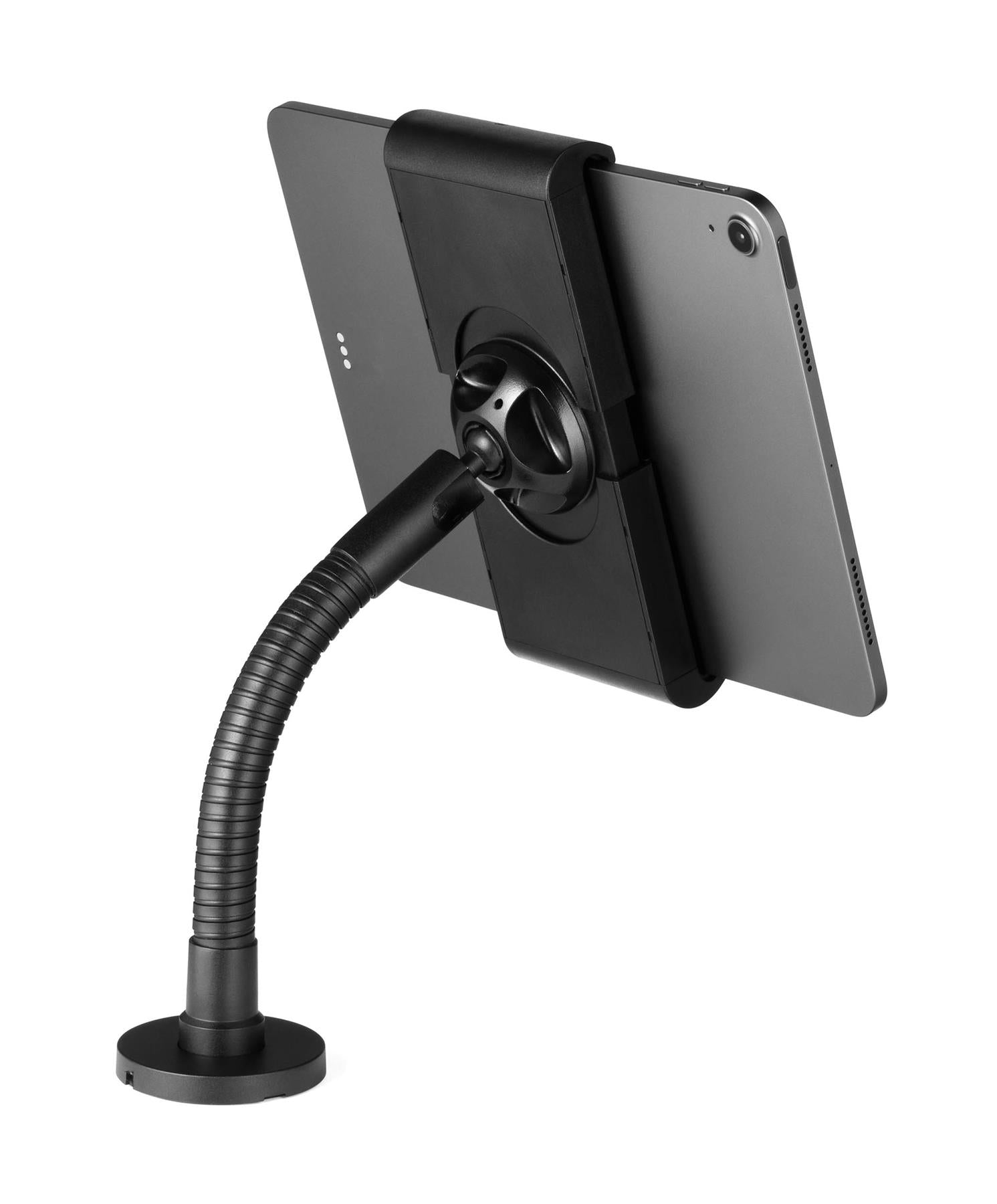 Durable TOUGH Anti-Theft Lock Goose Neck Tablet Holder Wall/Table Mount  | Black