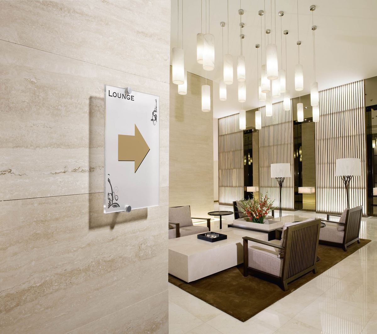 Durable CRYSTAL Frameless Acrylic Door Sign Holder Wall Mounted | A4 Clear