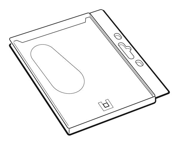 Durable Acrylic Security Pass ID Card Holders for Lanyards | 50 Pack | Clear