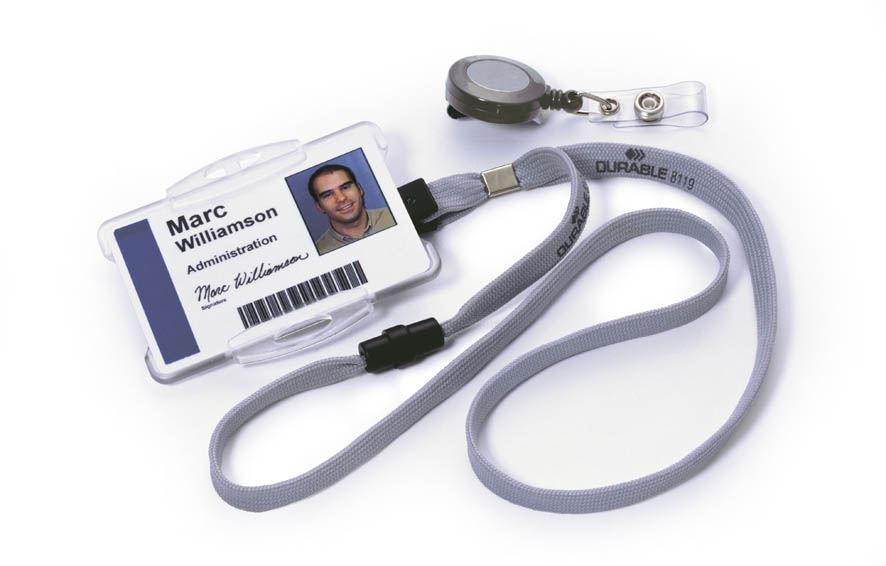 Durable Soft Textile Neck Lanyards with Clip and Safety Release | Grey