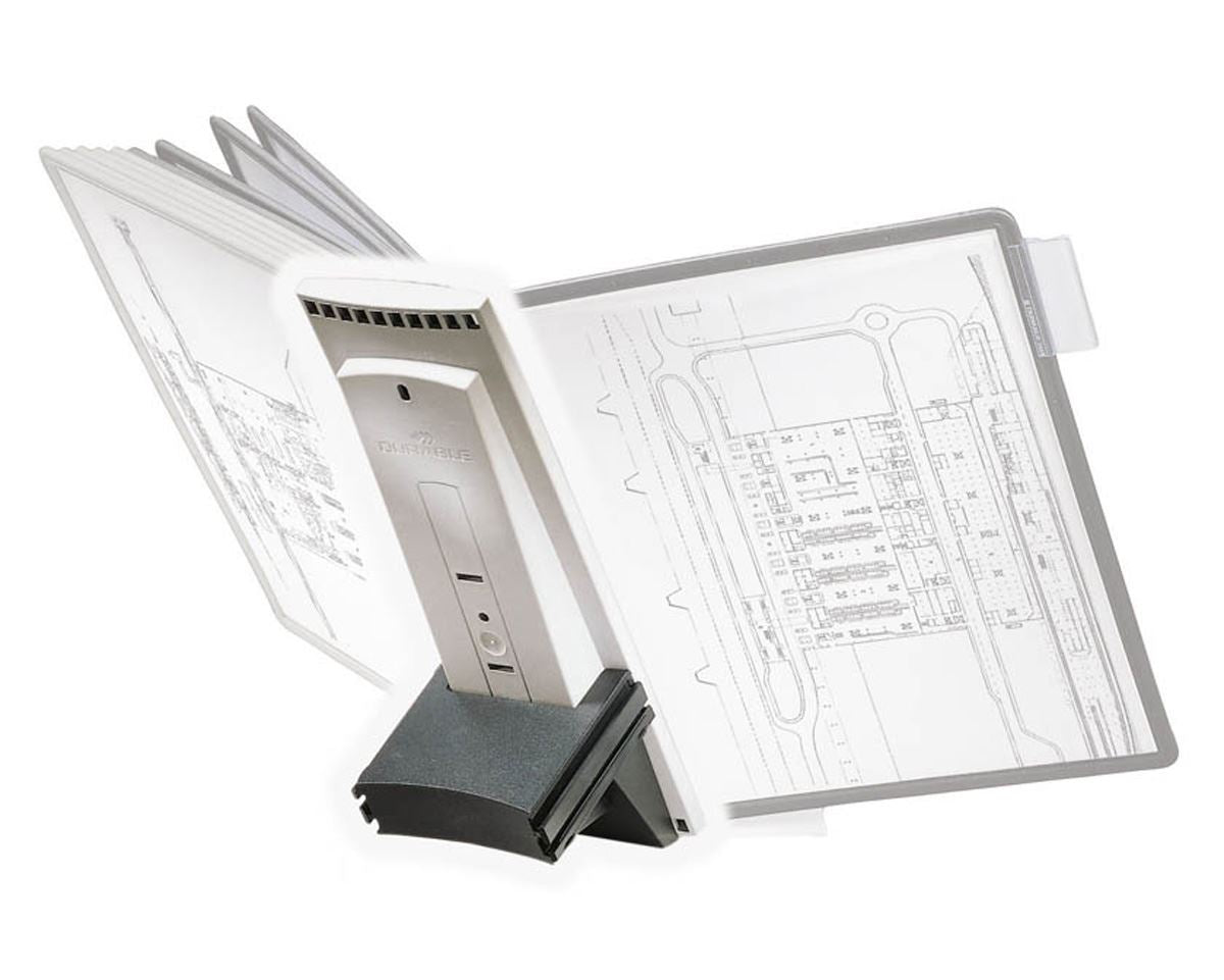 Durable SHERPA TABLE 10 Display Panel Desk Stand Extension Module | A4 Grey