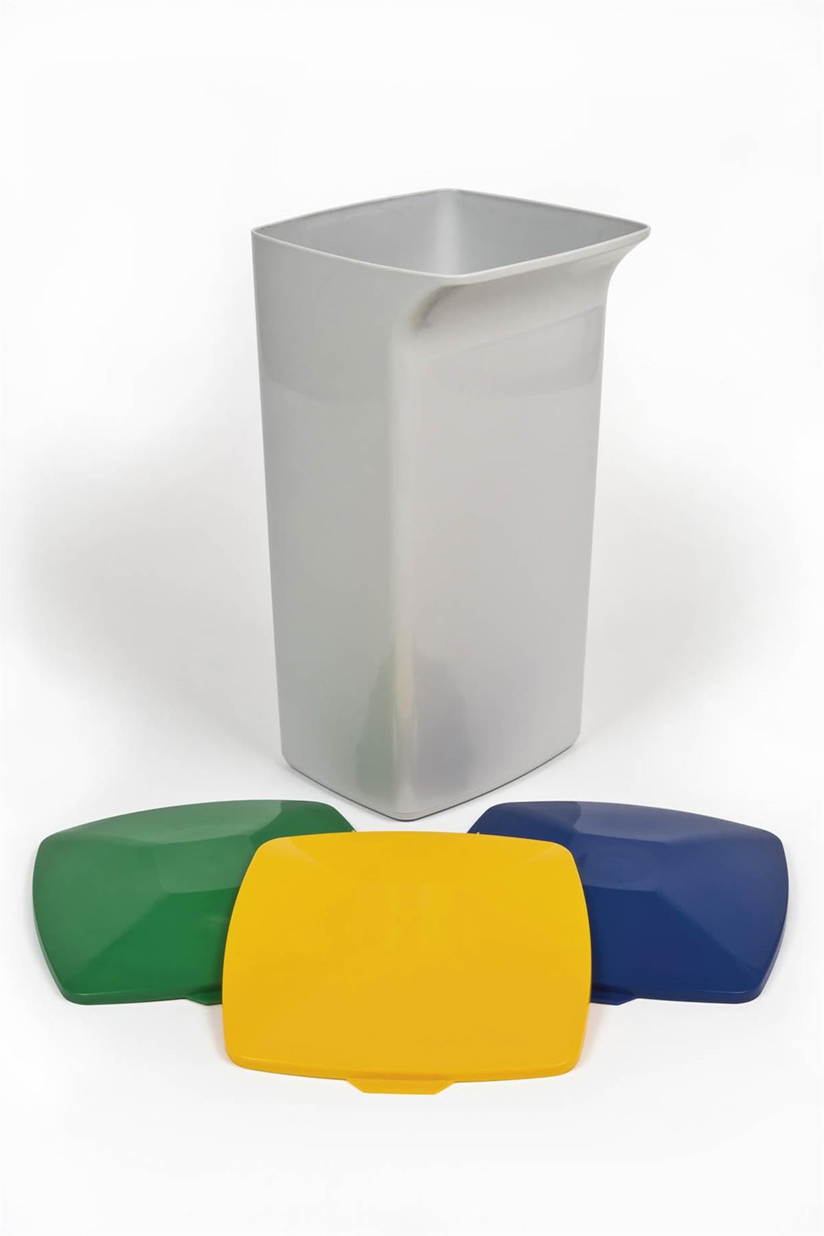 Durable DURABIN Square 40L Hinged Lid | Strong Recycling Waste Bin Lid | Yellow