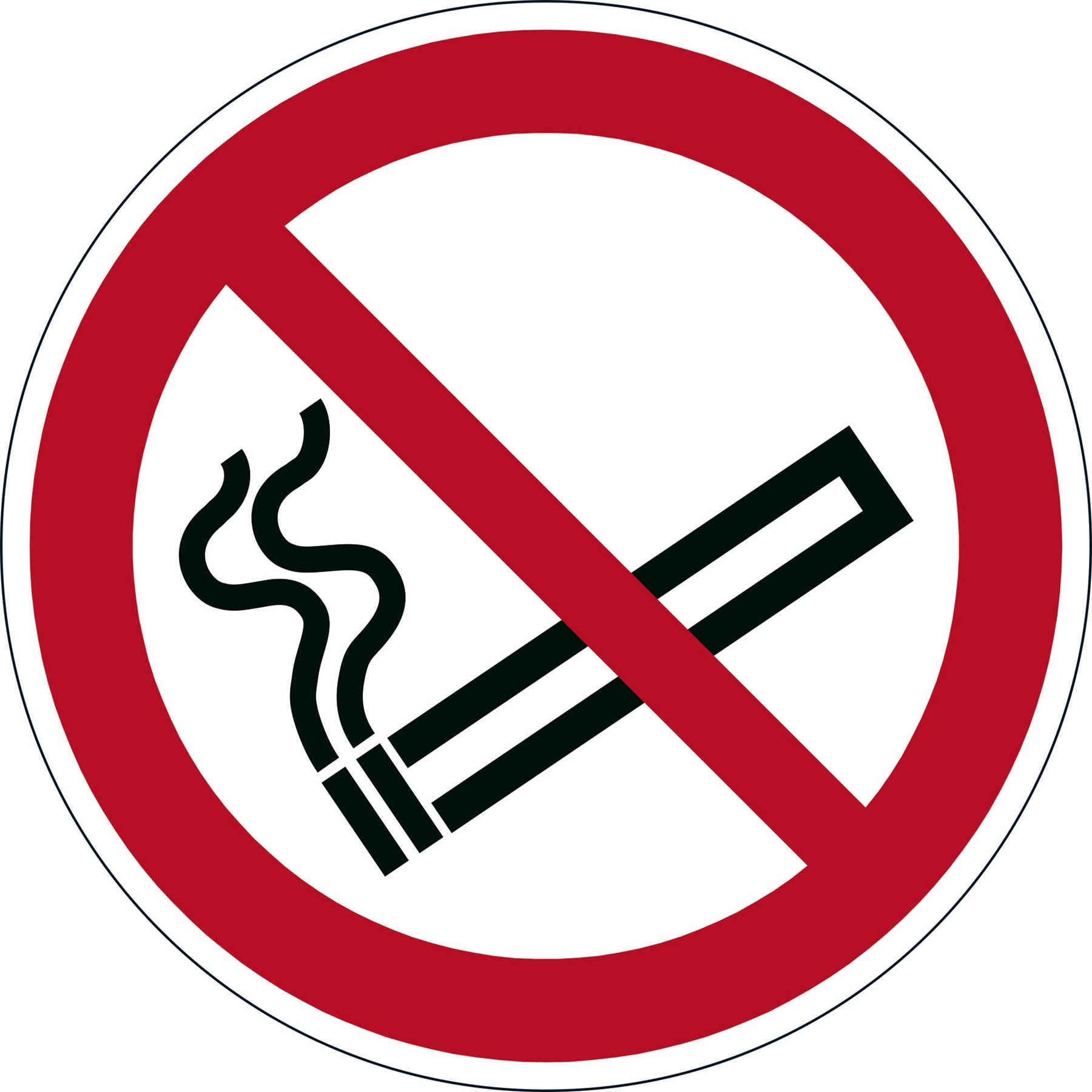 Durable Adhesive ISO "No Smoking" Prohibition Sign Safety Floor Sticker | 43cm