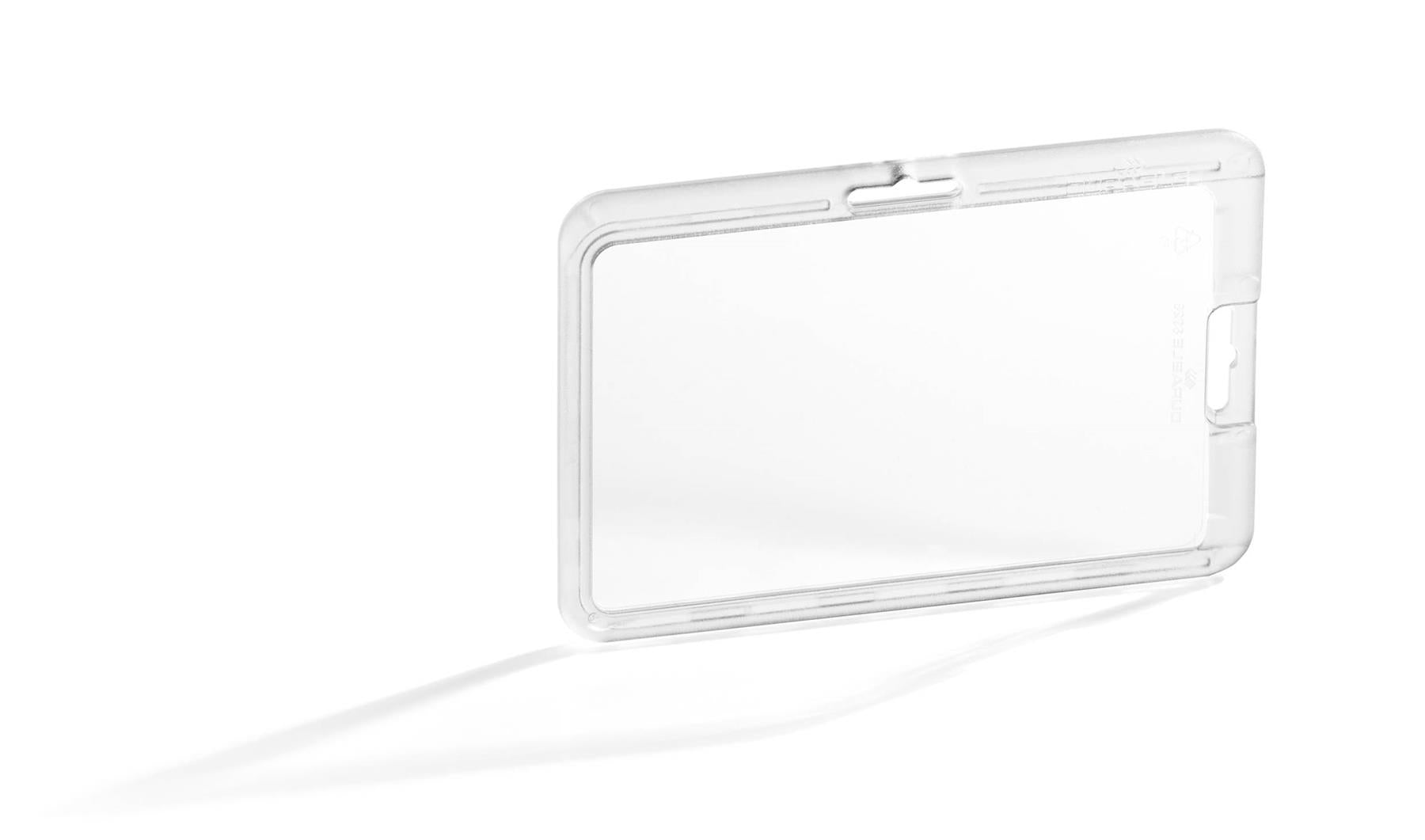 Durable Permanent High Security ID Card Holders for Lanyards | 10 Pack | Clear
