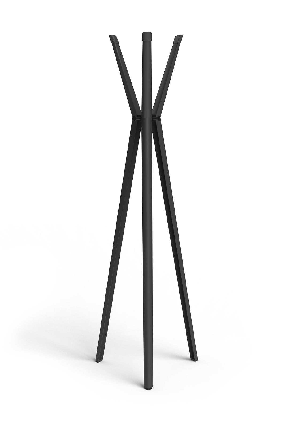 Durable DURASTORE Aluminium Coat Stand Freestanding 6 Hooks Clothes Rack | Black