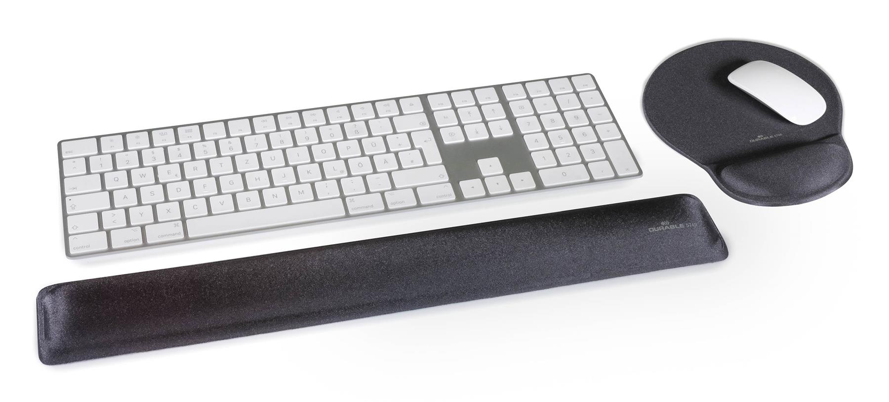 Durable Ergonomic Soft Touch Keyboard Gel Wrist Rest Support | 46 x 6 cm | Grey