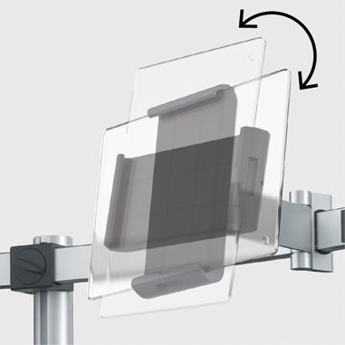 Durable Monitor Mount PRO with Arm for 1 Screen and 1 Tablet | Through Desk
