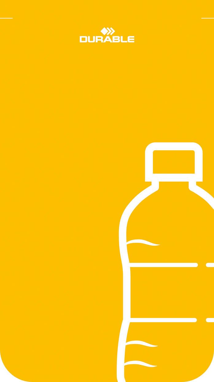 Durable 55L Plastic Waste Bin | Sheet Steel Recycling Separation Bin | DURASORT®