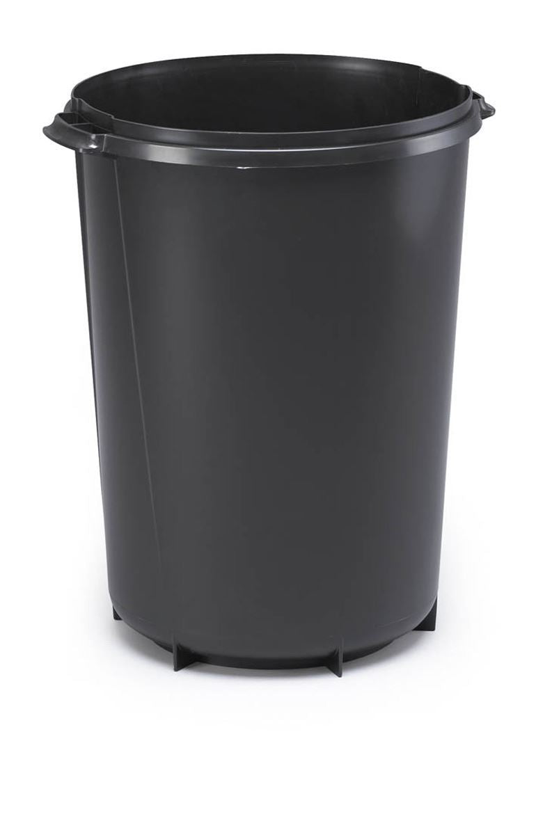 Durable 40L Round Waste Bin Black | Strong Recycling Bin | DURABIN