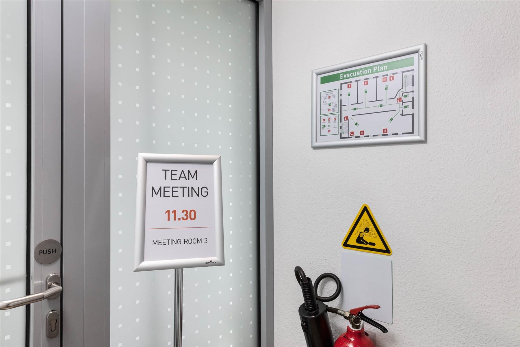 Durable Floor Stand with Aluminium Snap Frame Menu Poster Display | A4