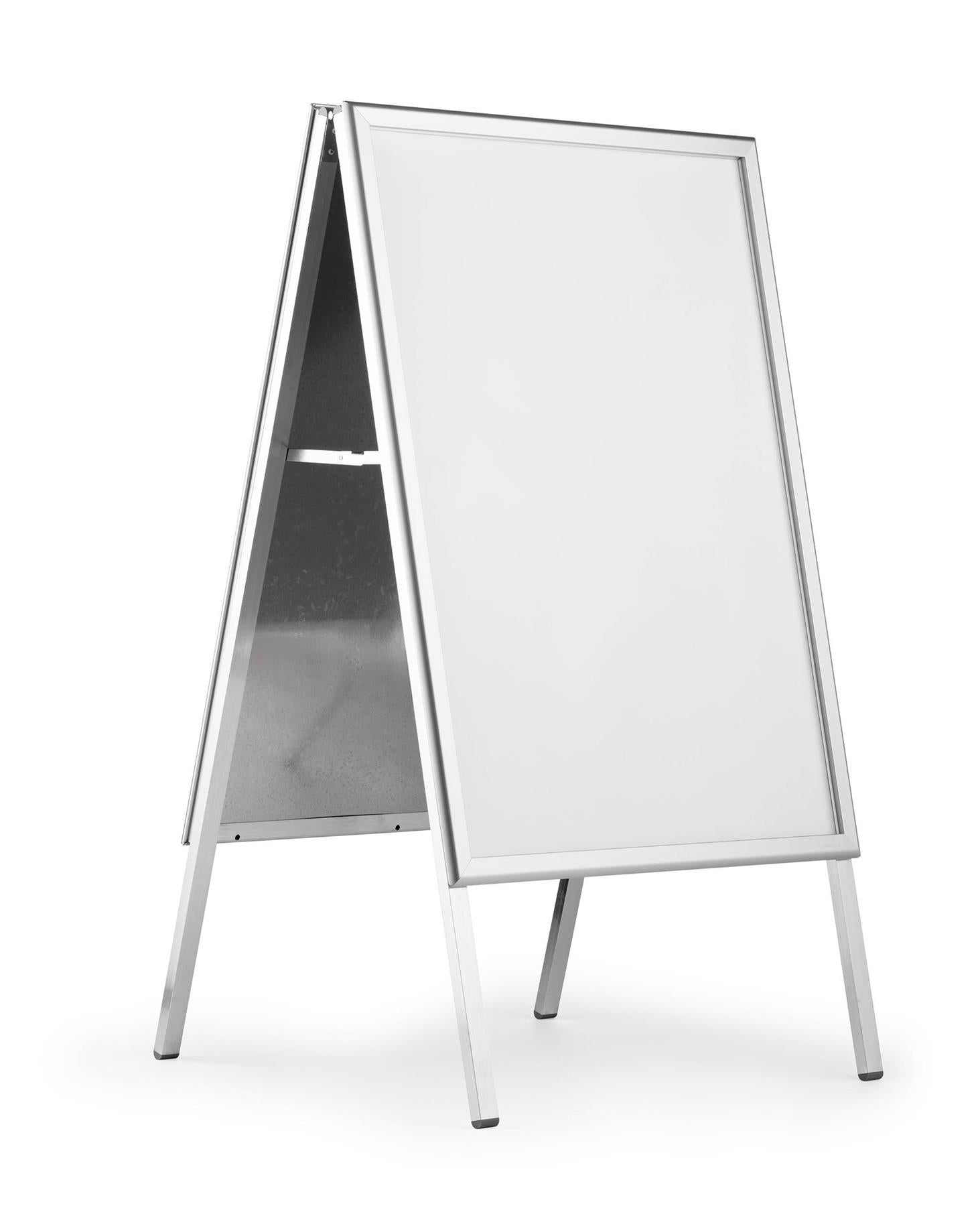 Durable A Board Foldable Pavement Sign Double Sided Snap Frame Stand | A1 Silver