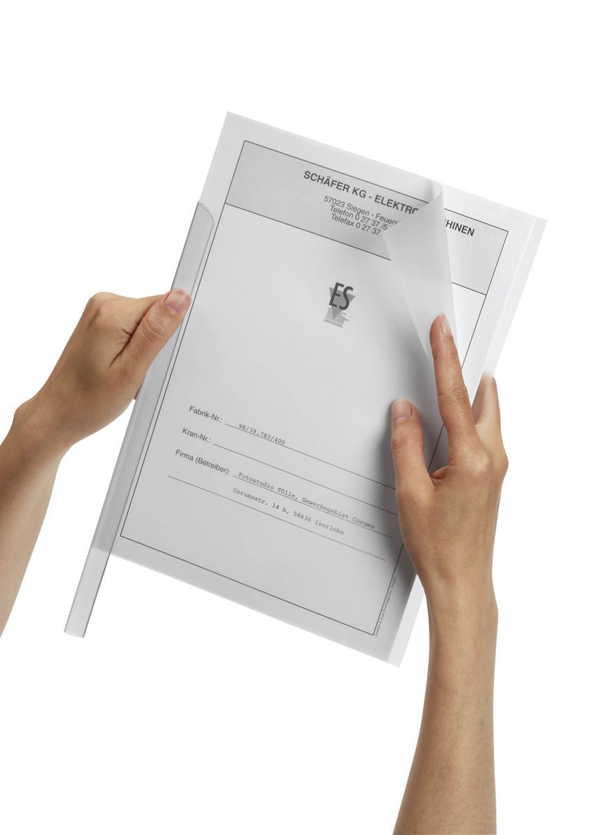 Durable Premium Clear PP Report Covers | 50 Pack | A4 Transparent