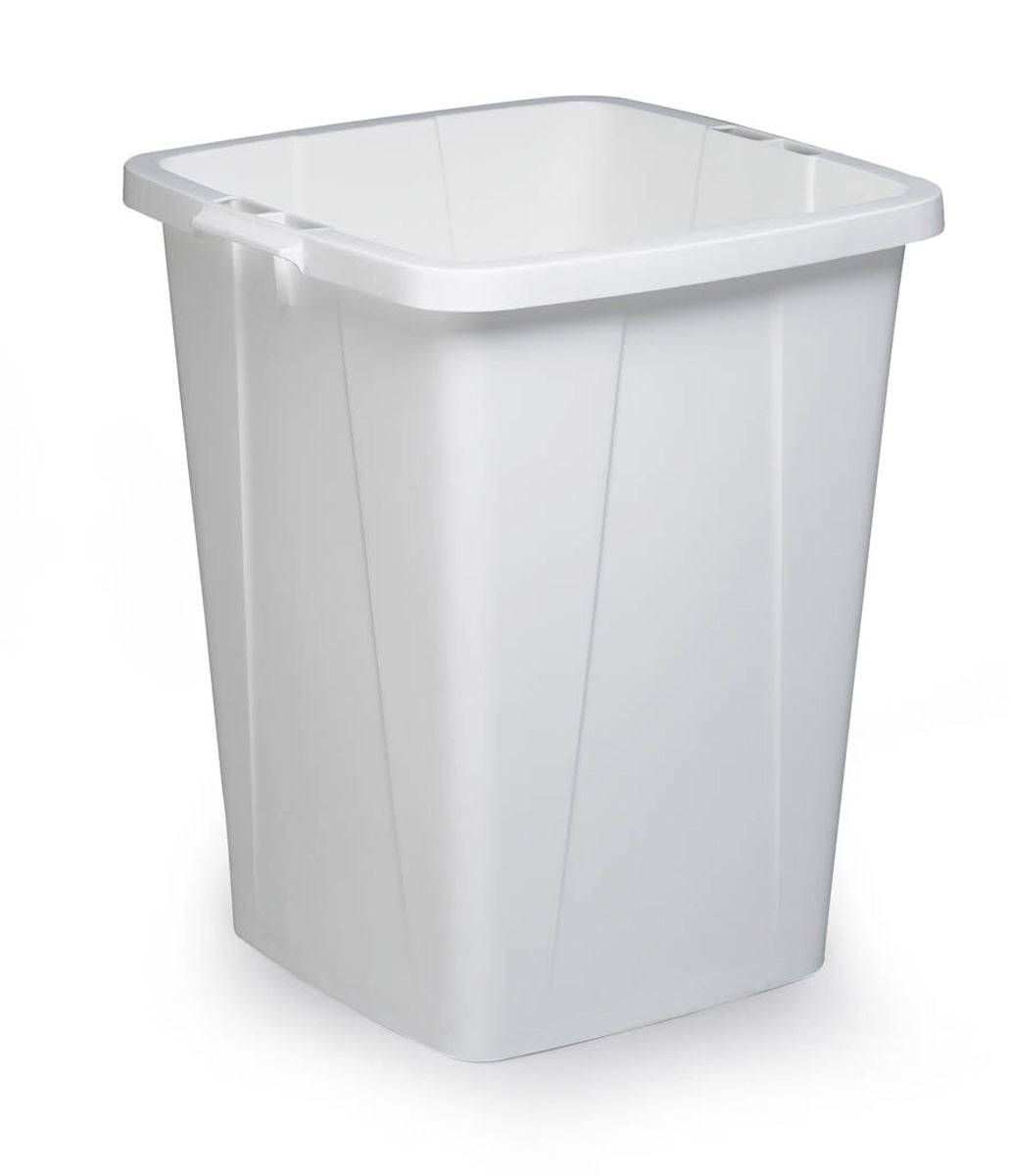 Durable DURABIN 90L Square | Food & Freezer Safe Waste Recycling Bin | White