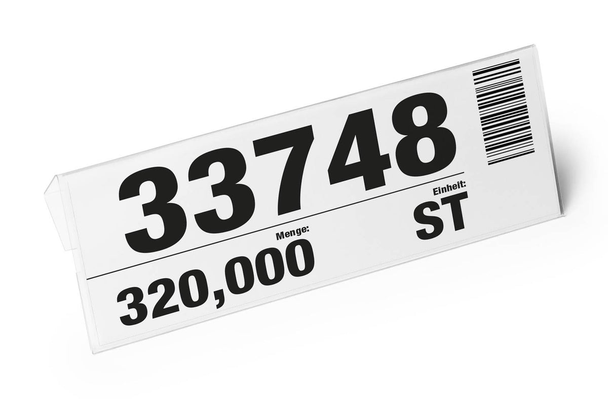 Durable Clip-On Ticket Label Holder Document Pocket | 10 Pack | 210 x