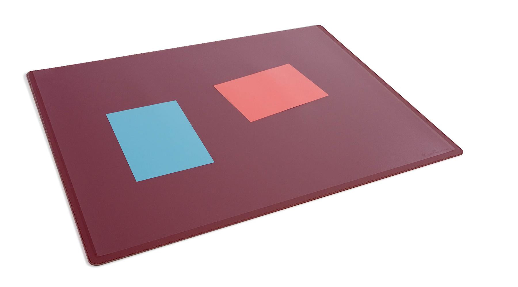 Durable Clear Overlay Non-Slip Desk Mat Notes Protector Pad | 53x40 cm | Red