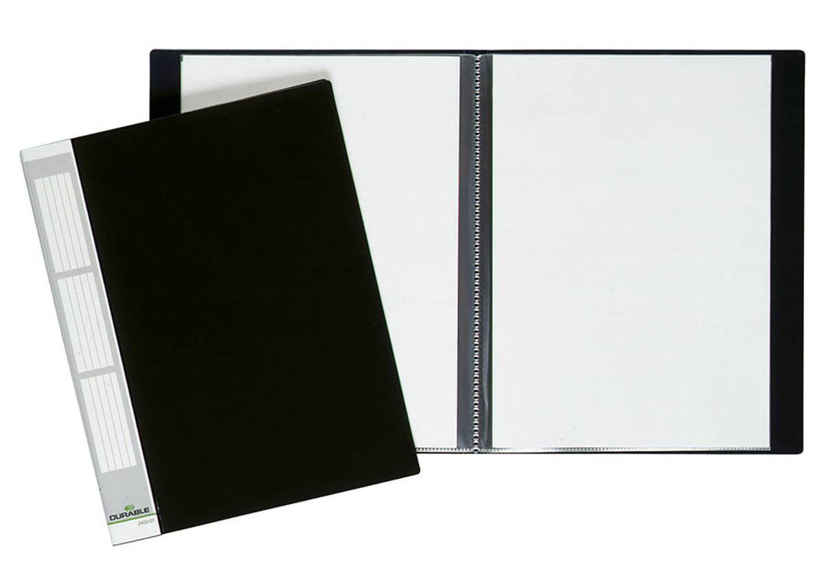 Durable DURALOOK 20 Pocket Display Book Portfolio | 5 Pack | A4 Black