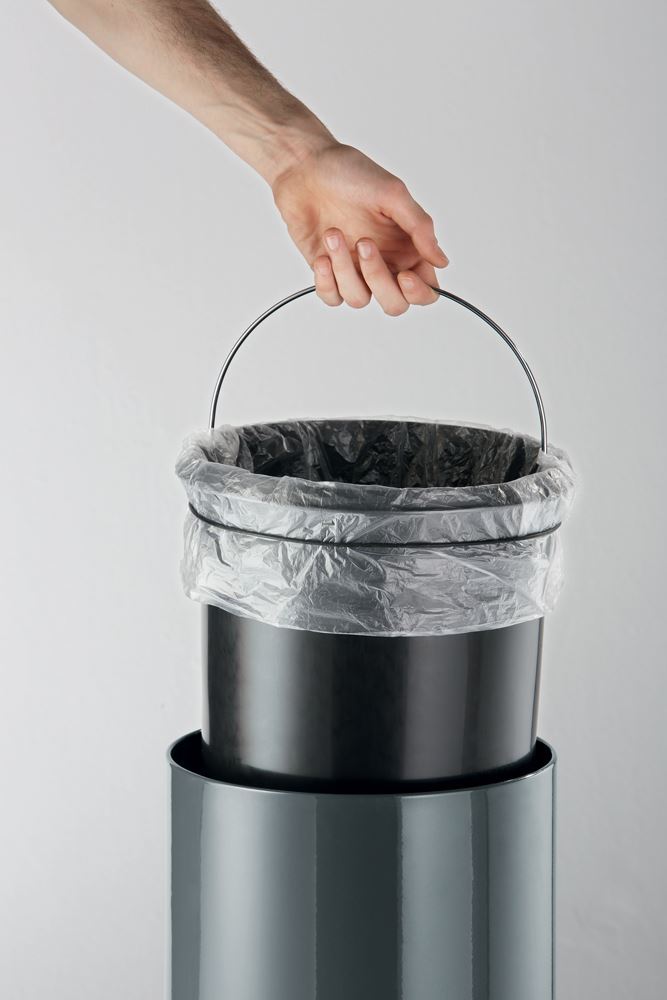 Durable Steel Pedal Bin 12L | Soft-Close Round Waste Bin | Charcoal Grey