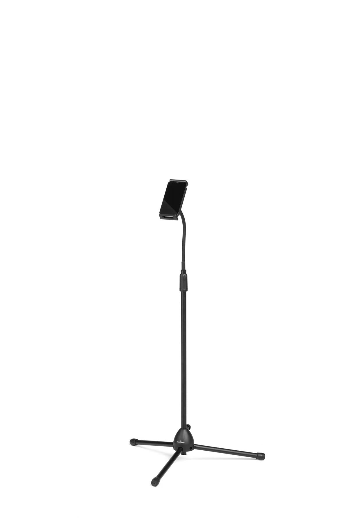 Durable TWIST Desk and Floor Gooseneck Tablet Phone Holder iPad Stands | Black