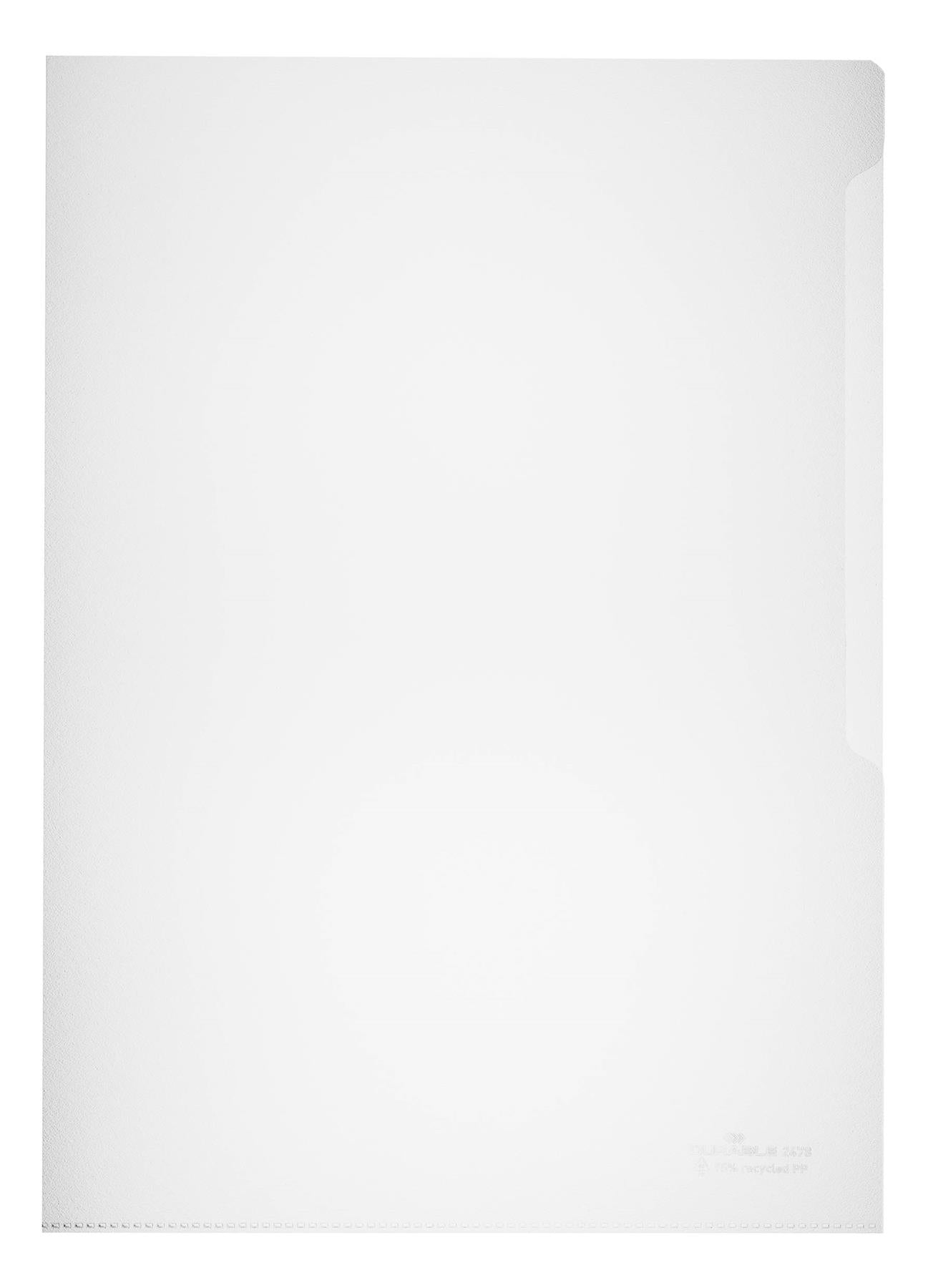 Durable Transparent Punched Pockets Sleeve Wallets rPP | 100 Pack | A4 Clear
