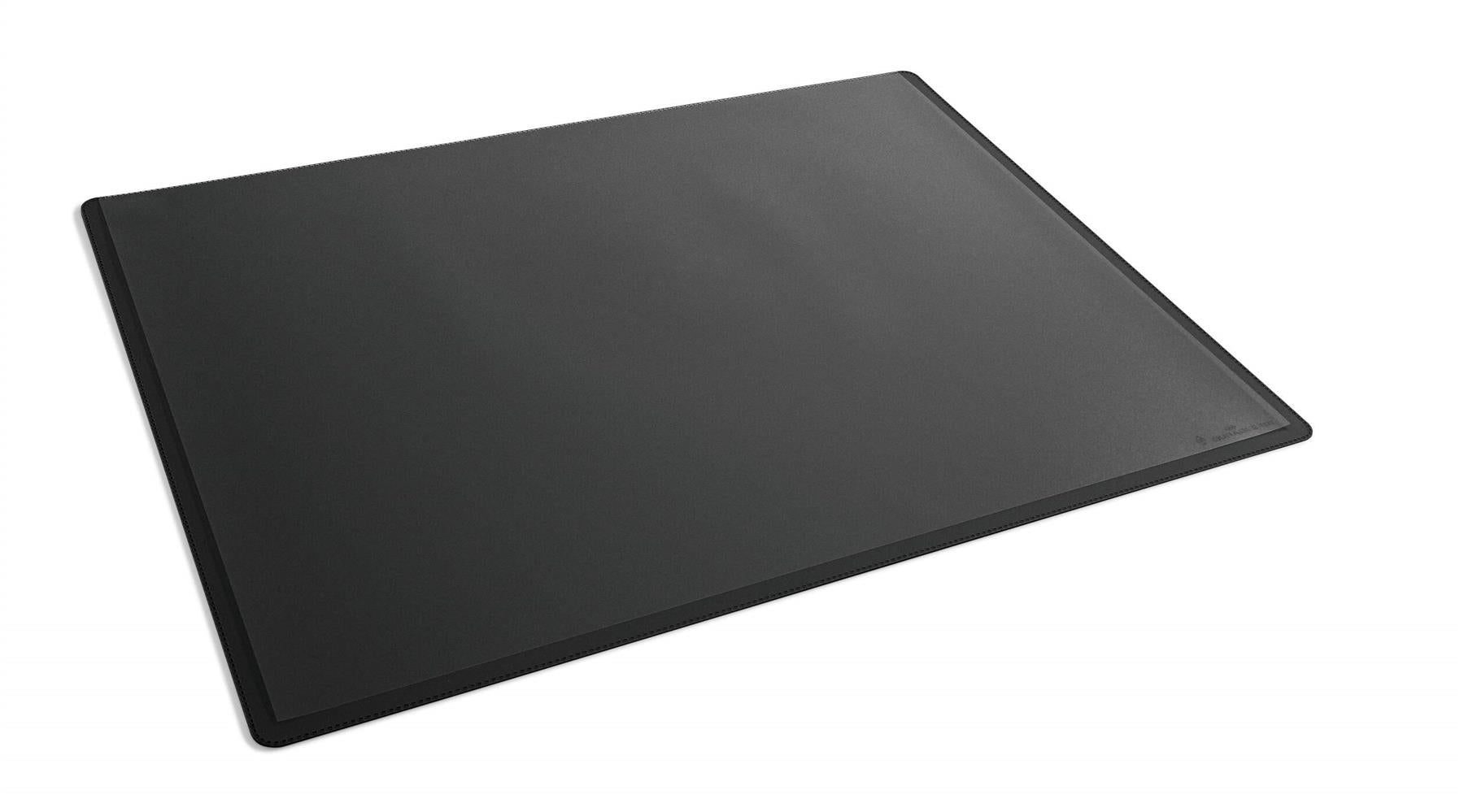 Durable Clear Overlay Non-Slip Desk Mat Notes Protector Pad | 65x50 cm | Black