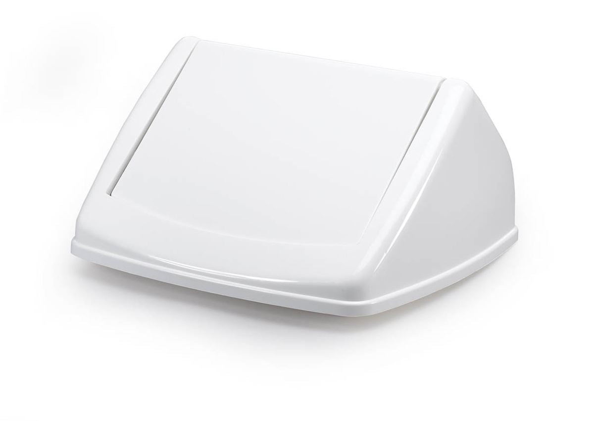 Durable DURABIN Square 40L Flip Swing Lid | Strong Recycling Bin Lid | White