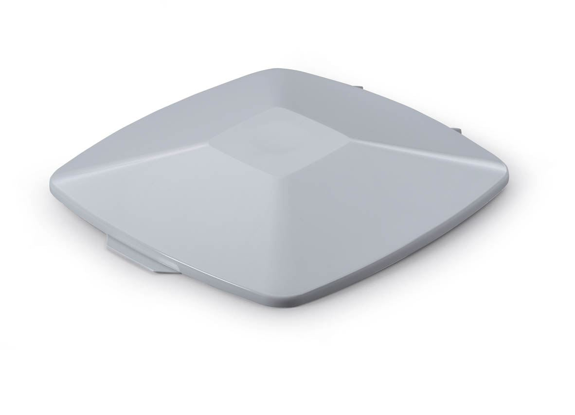 Durable DURABIN Square 40L Hinged Lid | Strong Recycling Waste Bin Lid | Grey