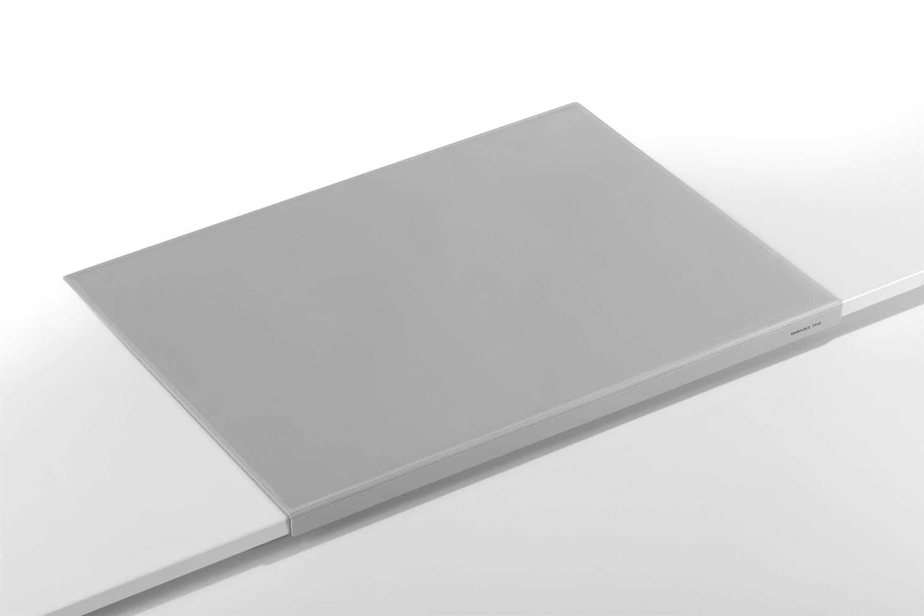 Durable Clear Overlay Edge Protector Desk Mat Pad for Notes | 65x50 cm | Grey