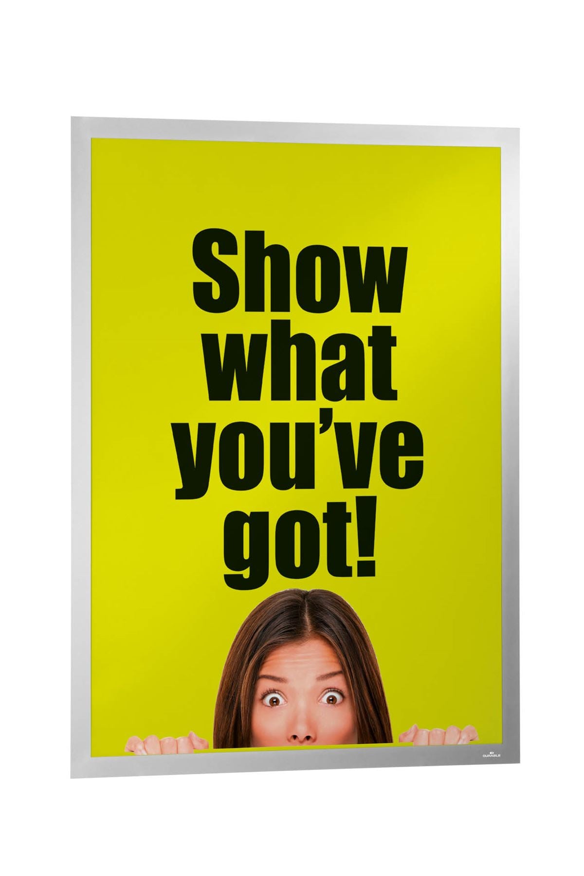 Durable DURAFRAME UV Poster Adhesive Magnetic Signage Frame | A2 Silver