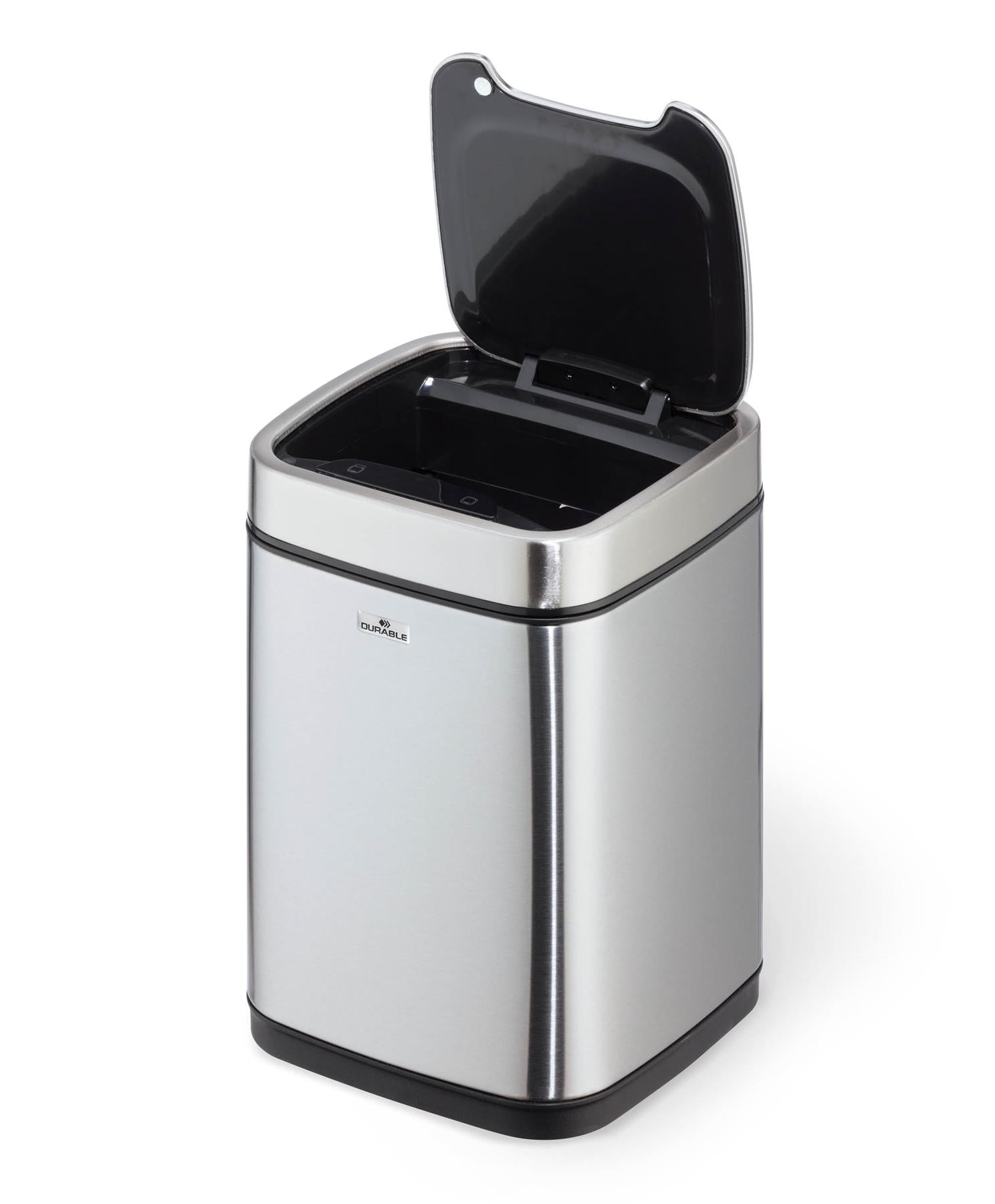 Durable Motion Sensor Bin | Smart Automatic Steel Kitchen Waste Bin | 6L Silver