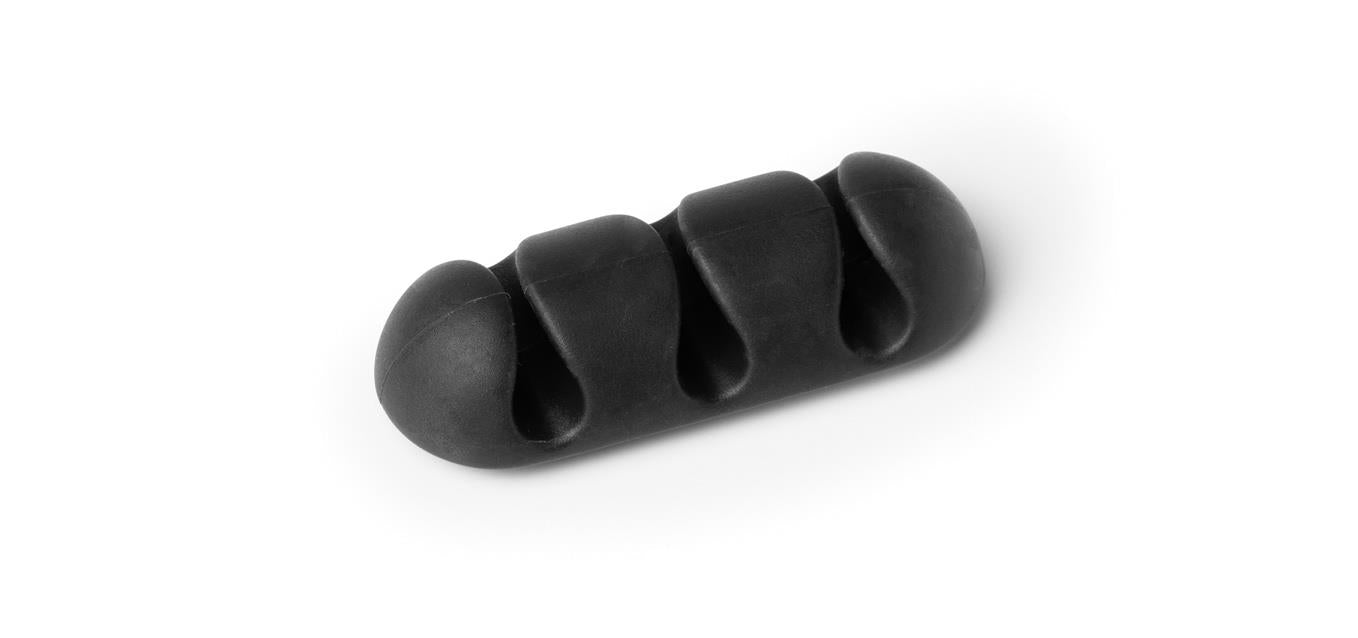 Durable CAVOLINE Cable Management 3 Desk Tidy Clips | 2 Pack | Graphite