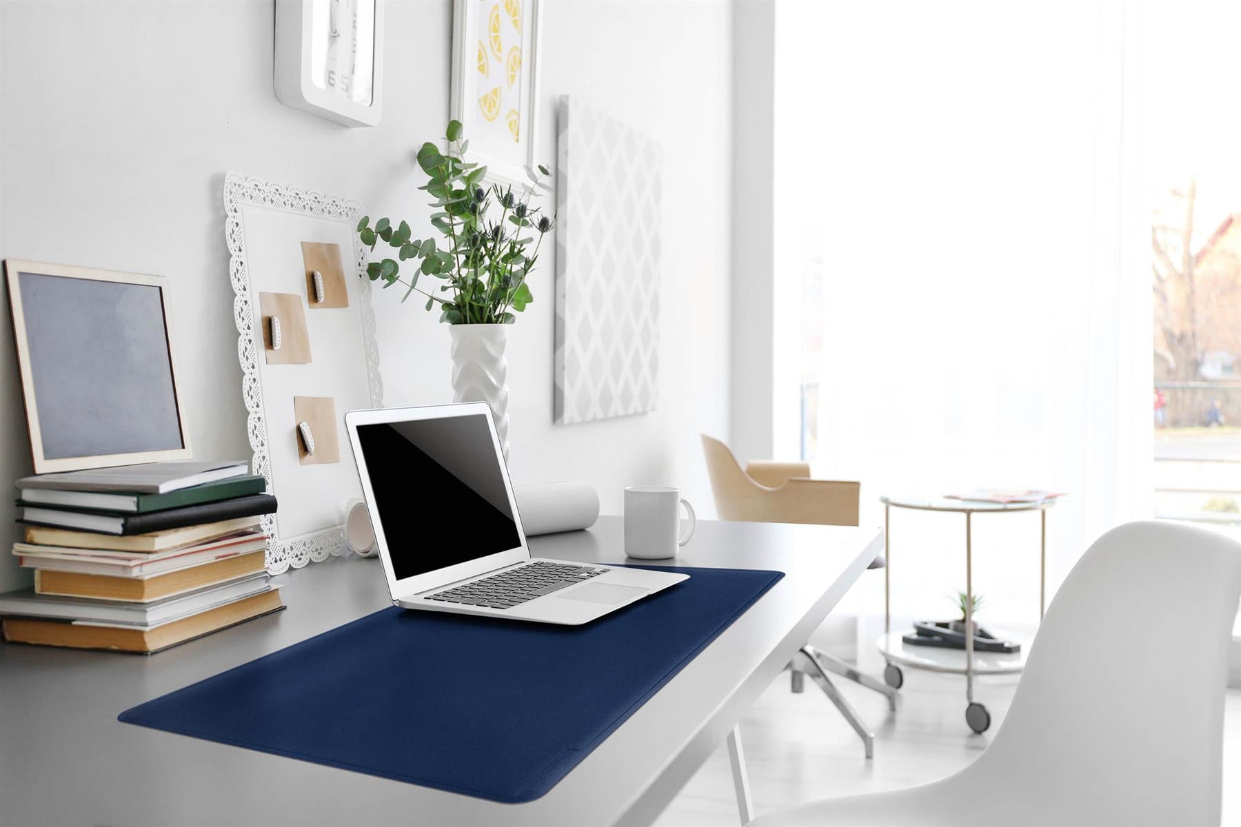 Durable Smooth Non-Slip Desk Mat Laptop PC Keyboard Mouse Pad | 65x50 cm | Blue