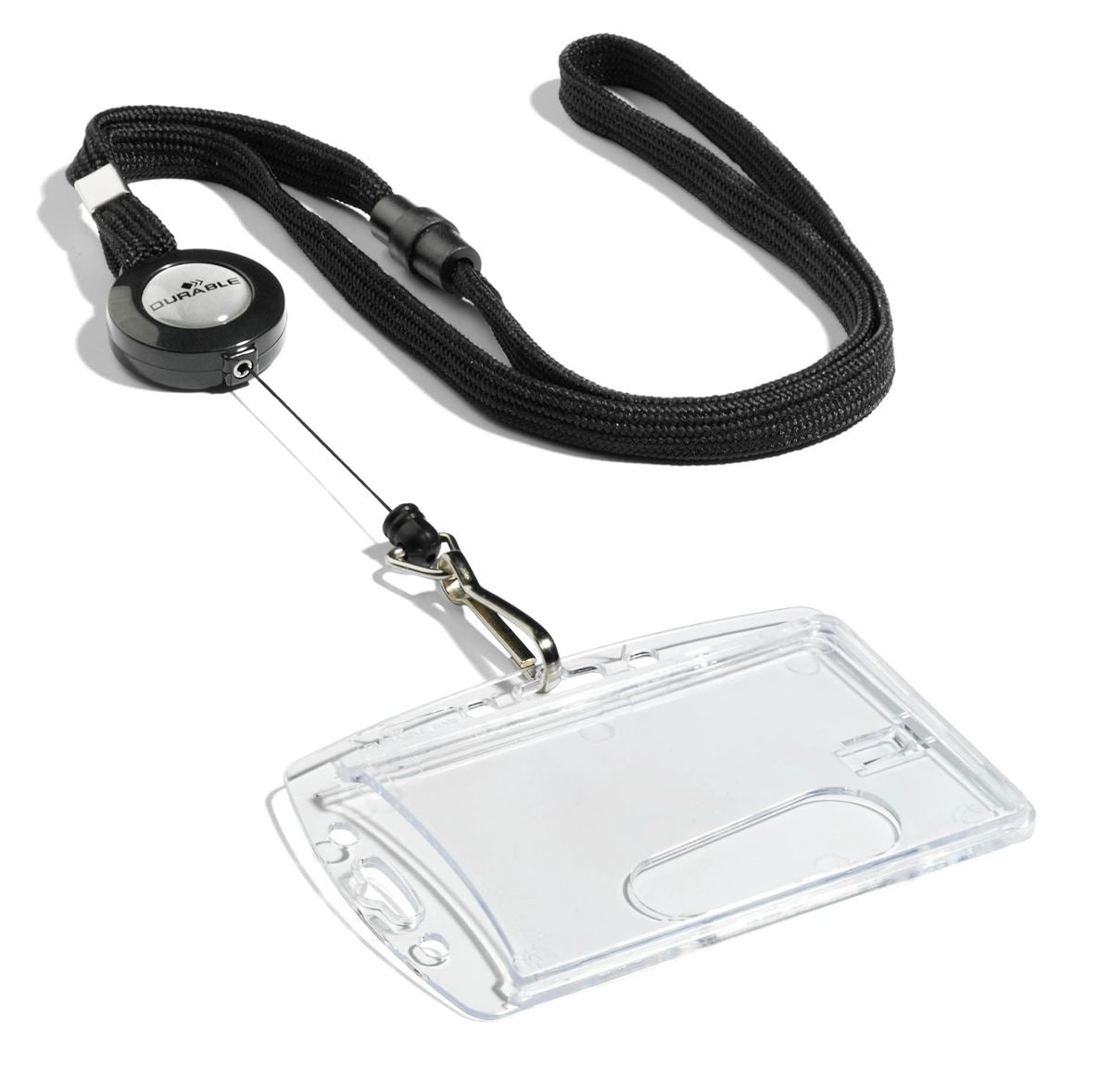 Durable Soft Breakaway Lanyard with Retractable Badge Reel | 10 Pack | Black
